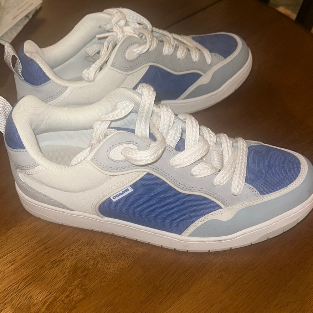 Coach Blue and White Casual Sneakers